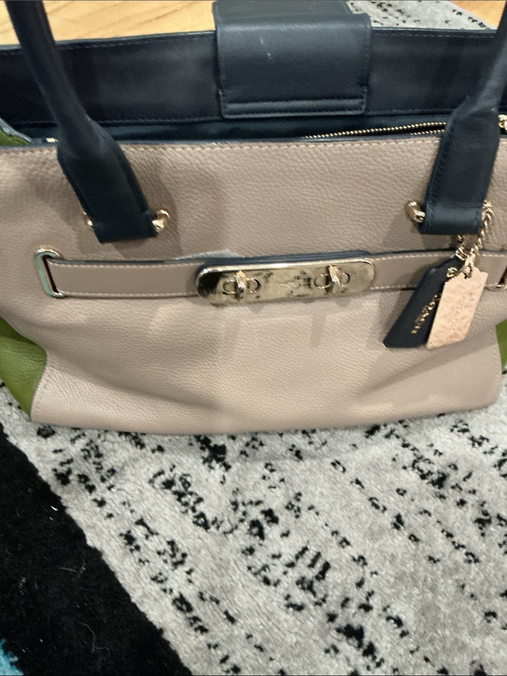 Coach Black Interior Leather Label
